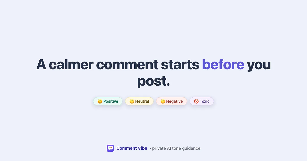 Comment Vibe